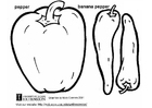 Fargeleggingsbilde paprika