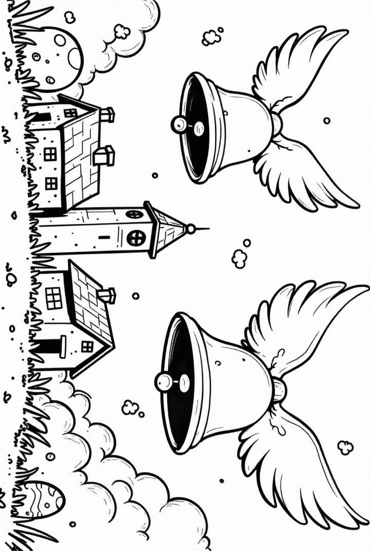 PÃ¥skeklokkene flyr over landsbyen