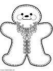 Fargeleggingsbilde pepperkakefigur