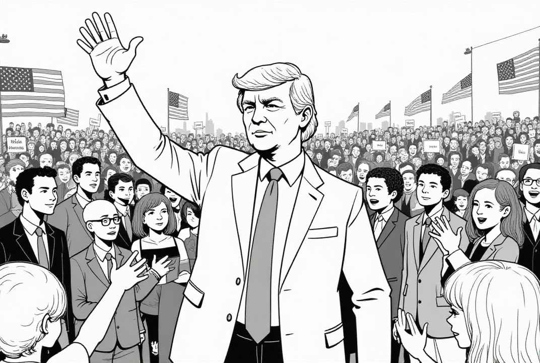 President Donald Trump møter støttespillere