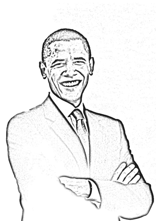 Bilde å fargelegge President Obama