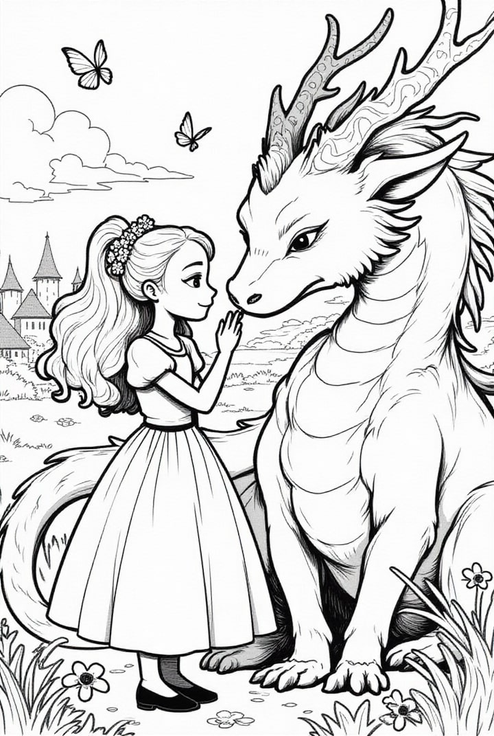 prinsesse med dragevennen sin