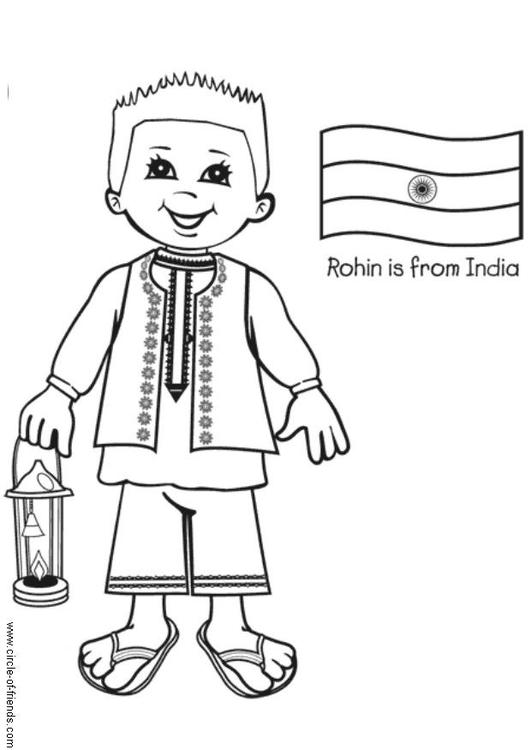 Rohin med indisk flagg