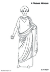 Bilde å fargelegge romersk kvinne