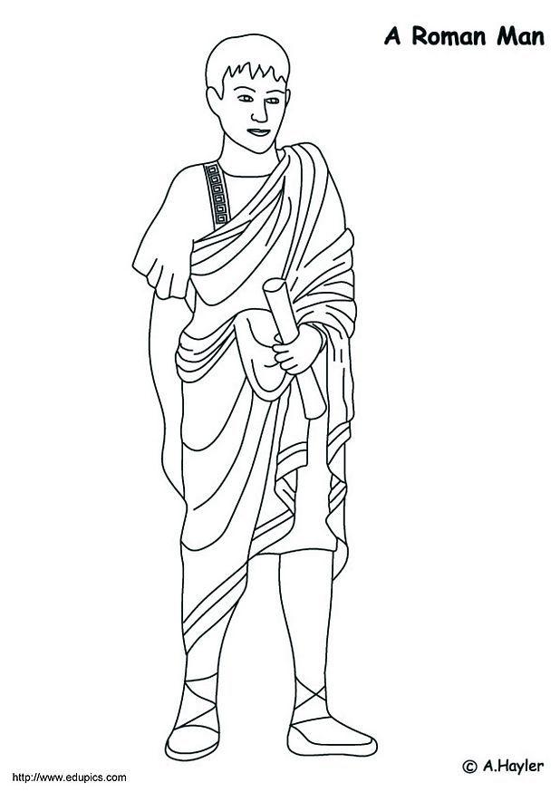 Bilde å fargelegge romersk mann