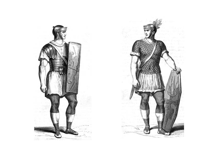 Bilde å fargelegge romersk soldat