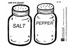 Bilde å fargelegge salt og pepper