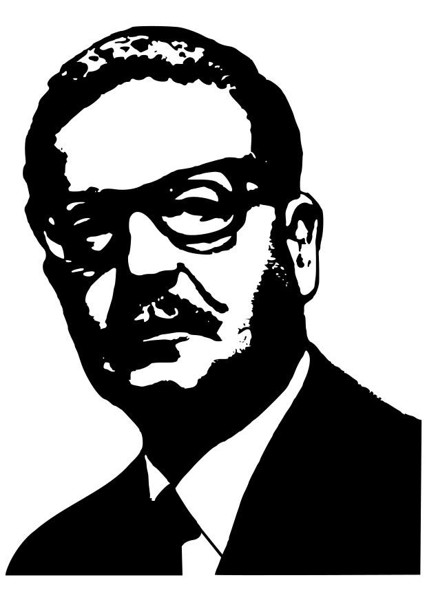 Bilde å fargelegge Salvador Allende