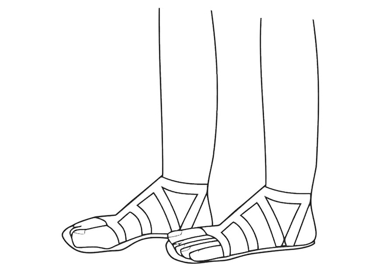 Bilde å fargelegge sandaler