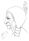 Fargeleggingsbilde sitting bull