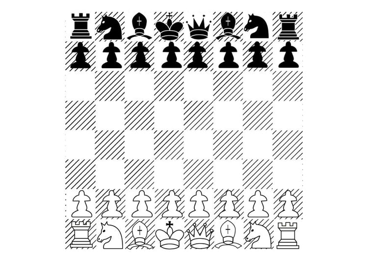 Bilde å fargelegge sjakk