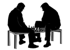 Bilde å fargelegge sjakkspill
