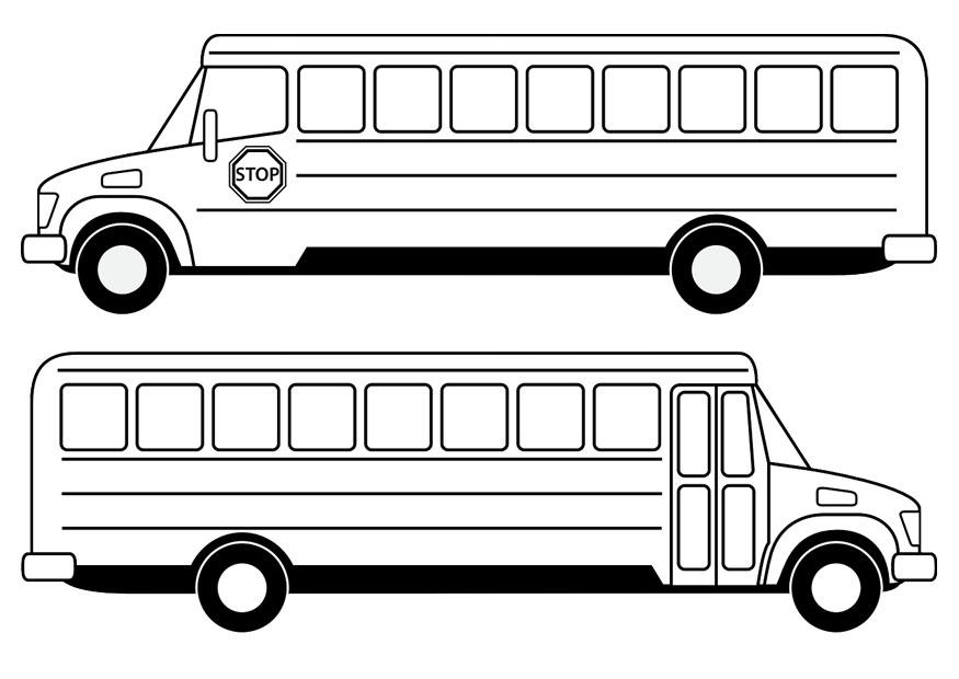 Bilde å fargelegge skolebuss