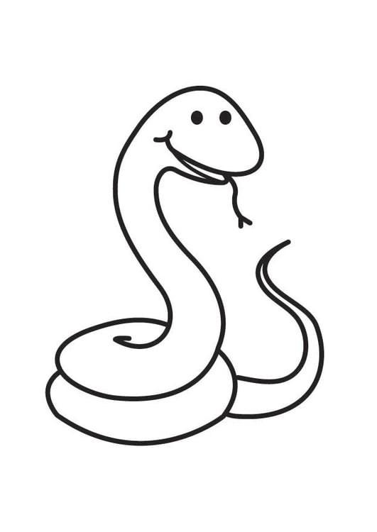 Bilde å fargelegge slange