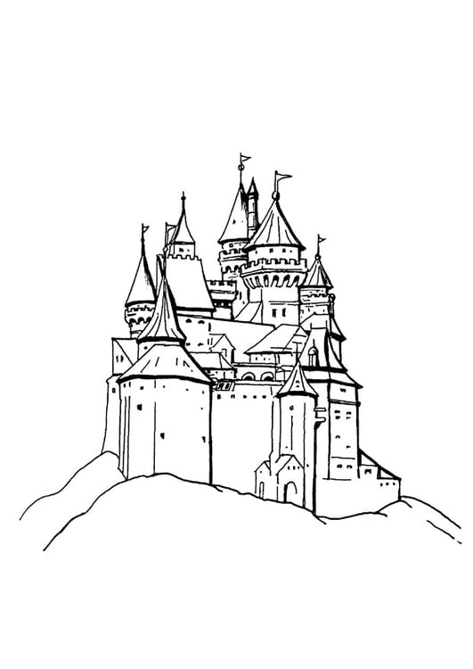 Bilde å fargelegge slott