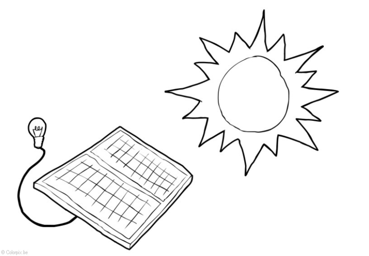 Bilde å fargelegge solenergi