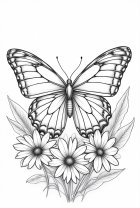 sommerfugl med blomster