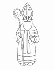 Fargeleggingsbilde st. nikolaus