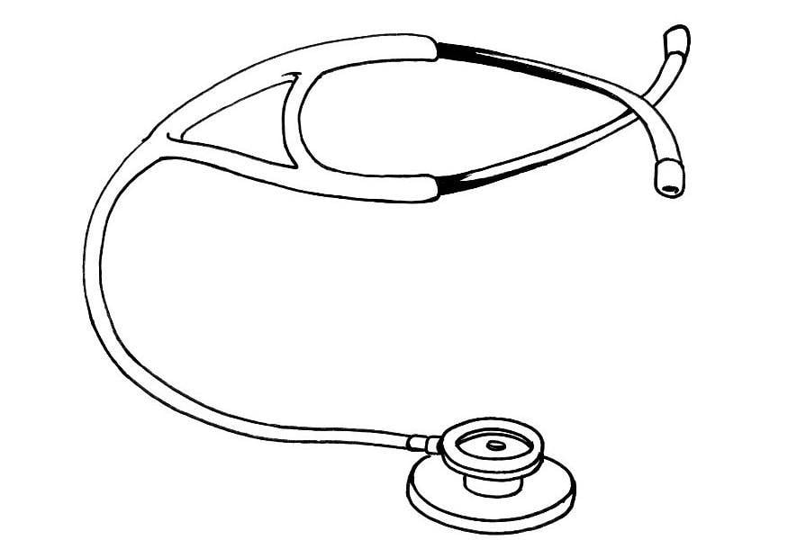 Bilde å fargelegge stetoskop
