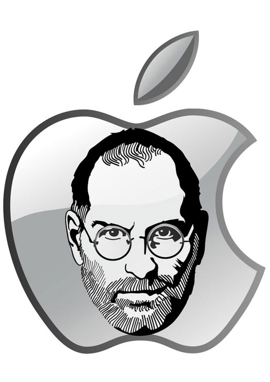 Bilde å fargelegge Steve Jobs - Apple