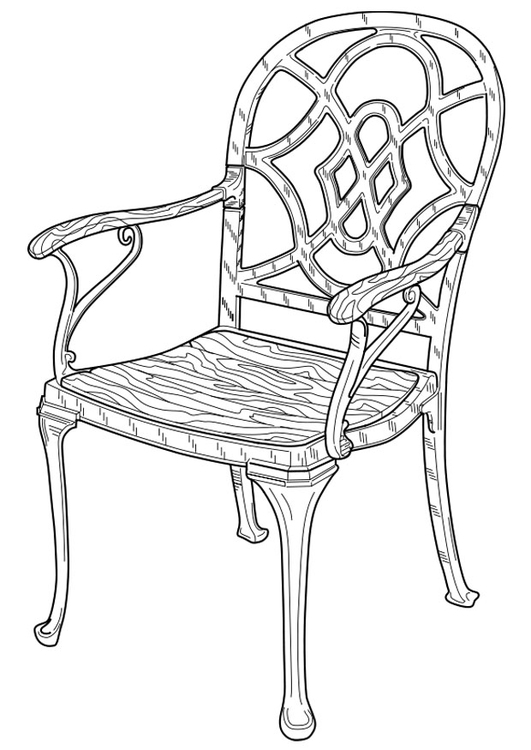 Bilde å fargelegge stol