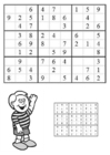 Bilde å fargelegge sudoku - gutt