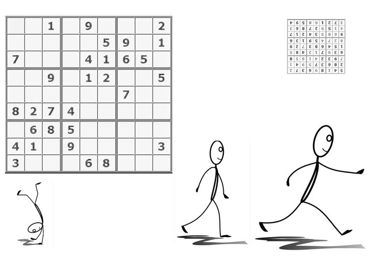Bilde å fargelegge sudoku - i bevegelse