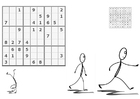 Bilder � fargelegge sudoku - i bevegelse