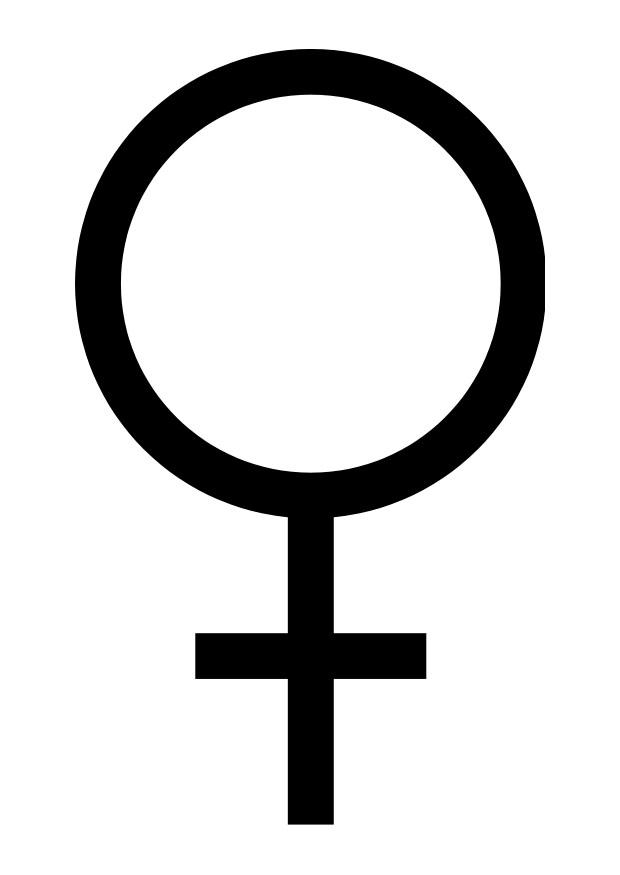 Bilde å fargelegge symbol kvinne
