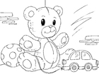 Fargeleggingsbilde teddybjørn