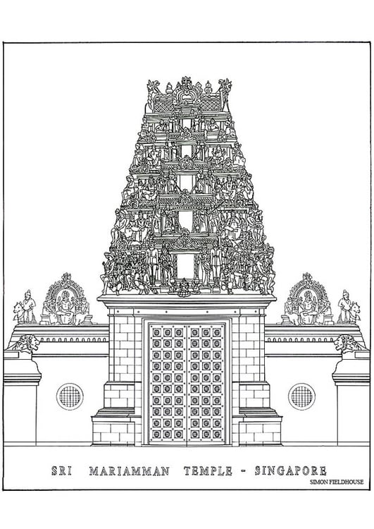 Bilde å fargelegge tempel