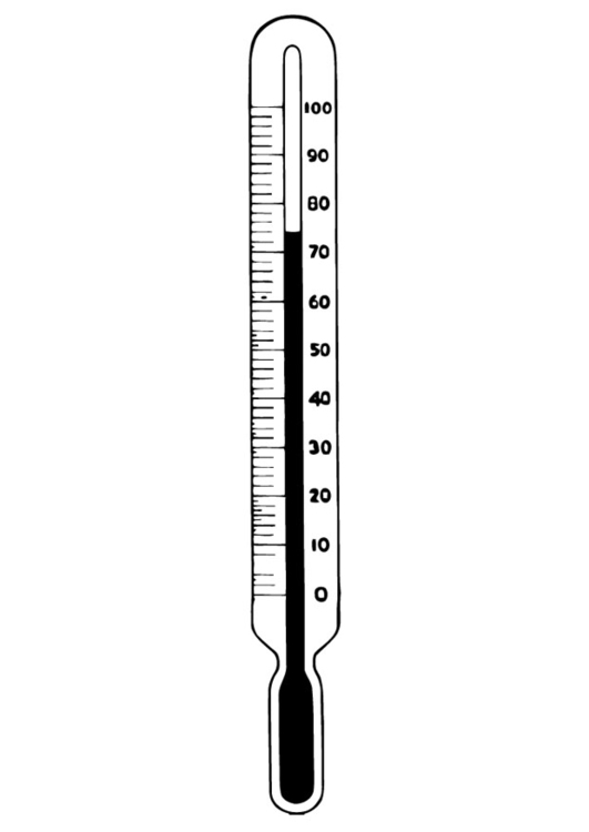 Bilde å fargelegge temperatur - termometer