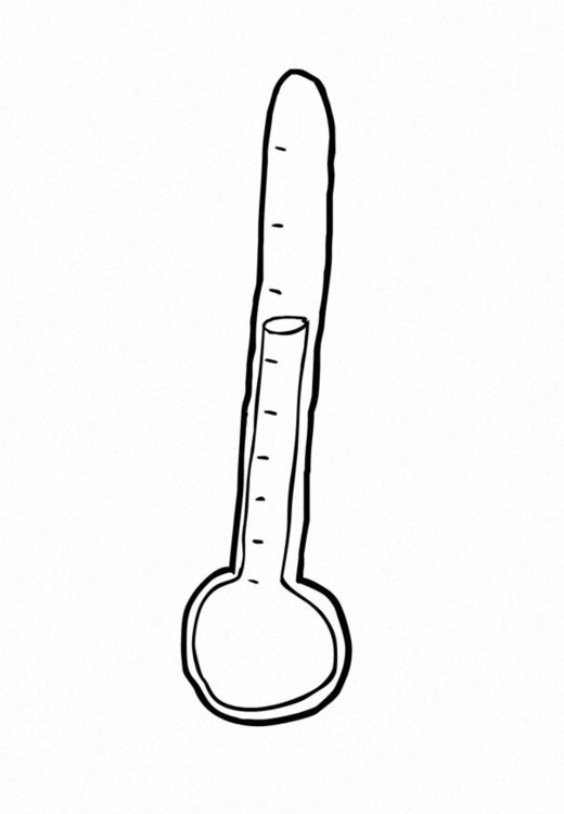 Bilde å fargelegge termometer
