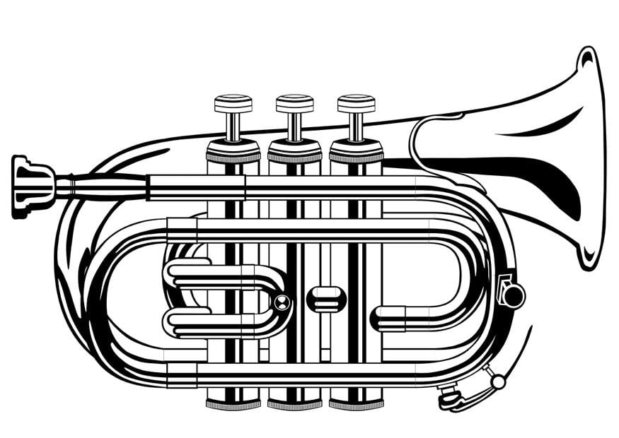 Bilde å fargelegge trompet