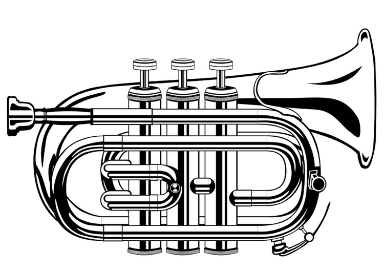 Bilde å fargelegge trompet