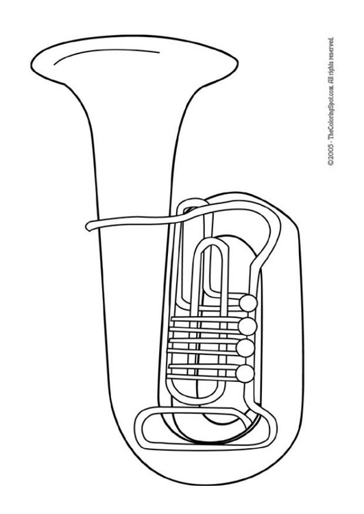 Bilde å fargelegge tuba