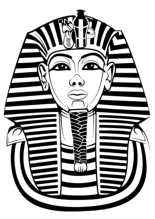 Bilde å fargelegge Tutankhamon