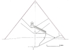 tverrsnitt av Cheops-pyramidene i Giza