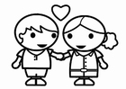 Bilde å fargelegge Valentinsdag Ã¥ vÃ¦re forelsket