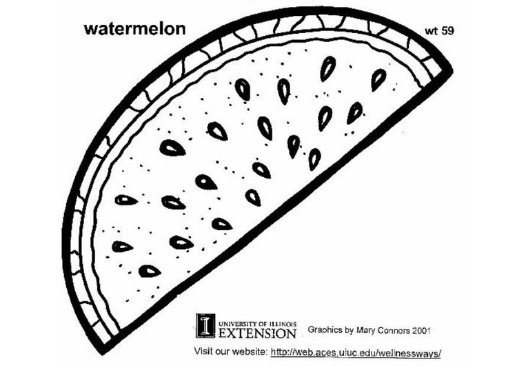 Bilde å fargelegge vannmelon