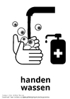 Bilde å fargelegge Vask hender