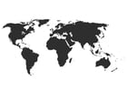 Bilder � fargelegge verdenskart uten grenser