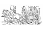 Bilder � fargelegge vogn fra det 15. århundre