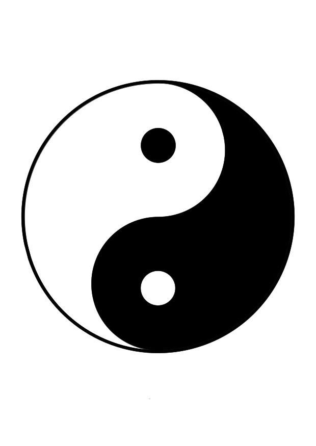 Bilde å fargelegge yin yang