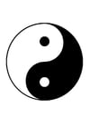 Bilder � fargelegge yin yang