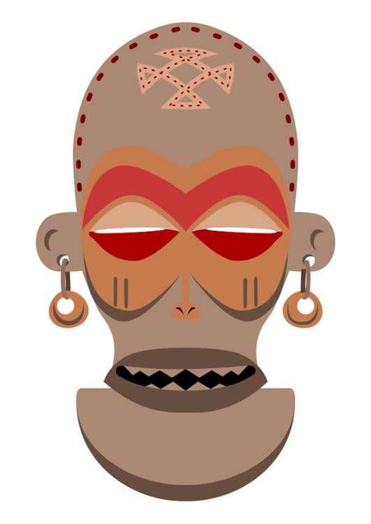 Afrikansk maske - Zaire - Angola