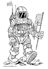 Fargeleggingsbilde astronaut