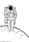 Fargeleggingsbilde astronaut