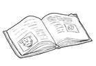 Fargeleggingsbilde bok - å lese (2)