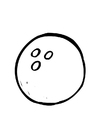 Fargeleggingsbilde bowlingball